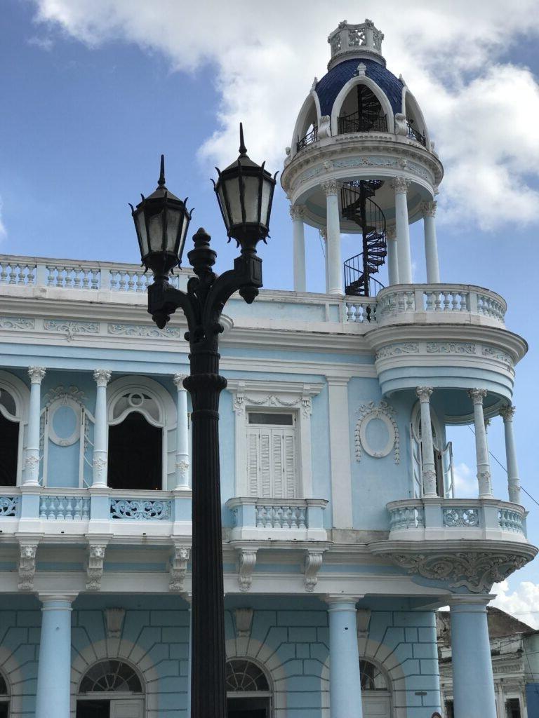 blue building in Cuba